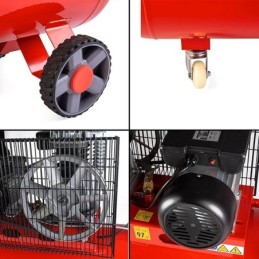 Compressore aria da 100 litri pressione 8 bar elettrico coassiale 3 Hp motore potente termicamente silenziato protetto con Carcassa esterna in alluminio