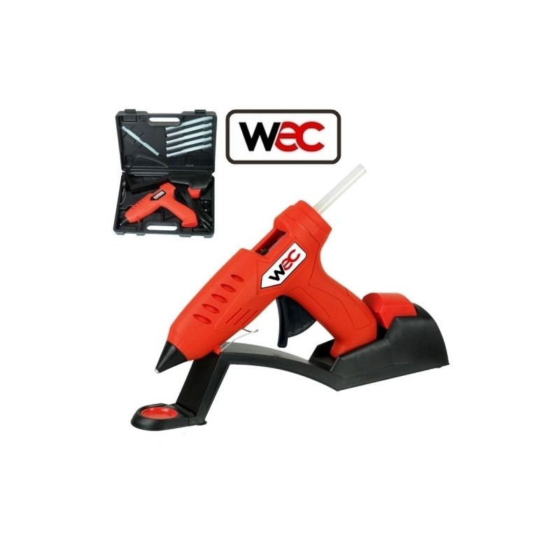 Pistola termocollante senza fili 50W con accessori in valigetta Wec - WA603
