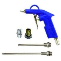 Pistola di soffiaggio per aria compressa + accessori 5 pz professionale