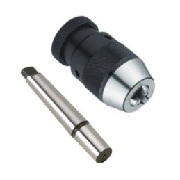 Mandrino autoserrante/Tornio/Trapano a colonna 1-10mm attacco B12 + adattatore MT2-B12