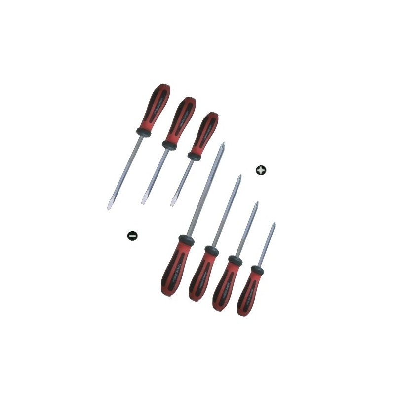 Set cacciaviti/giraviti a taglio e croce calamitati 7 pezzi