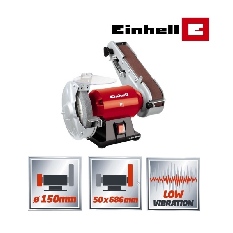 Smerigliatrice/Levigatrice da banco/Mola abrasiva + nastro abrasivo 150/50mm 240W Einhell - TH-US 240