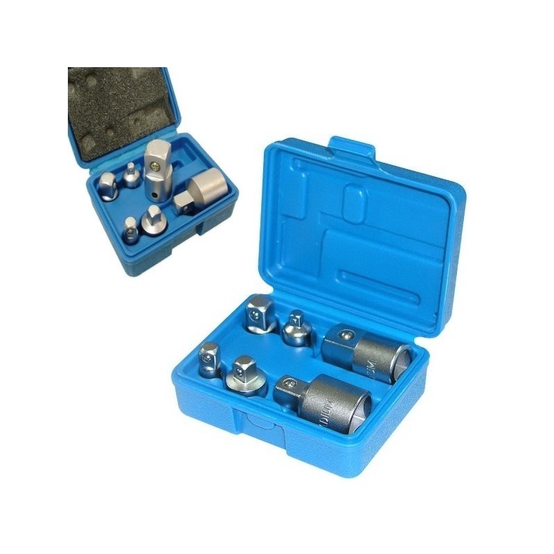 Adattatori/Riduttori per chiavi a bussola set 6 pz in valigetta - Mod. B