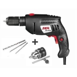 Trapano elettrico a percussione 500W autoserrante 13mm + mandrino a crimagliera + set 3 punte in omaggio Skil by Bosch - 6002