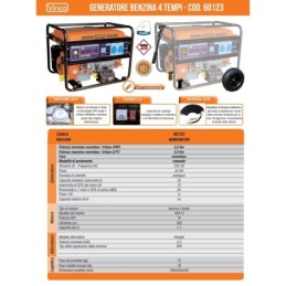 Gruppo elettrogeno/Generatore di corrente con scheda AVR 4000W - 220V Vinco - 60123