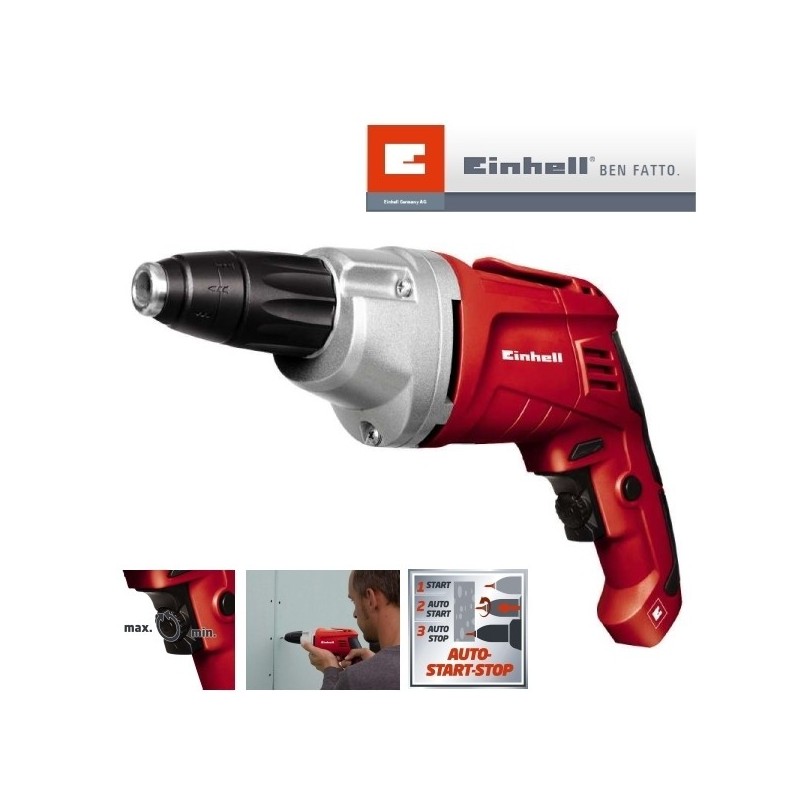 Trapano/Avvitatore ad  impulsi reversibile per viti autoperforanti e cartongesso 500W TH-DY 500E Einhell