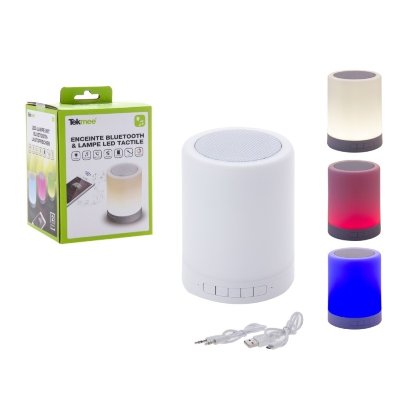 Cassa speaker portatile bluetooth con luce led multicolore ricaricabile Tekmee - MusicLight