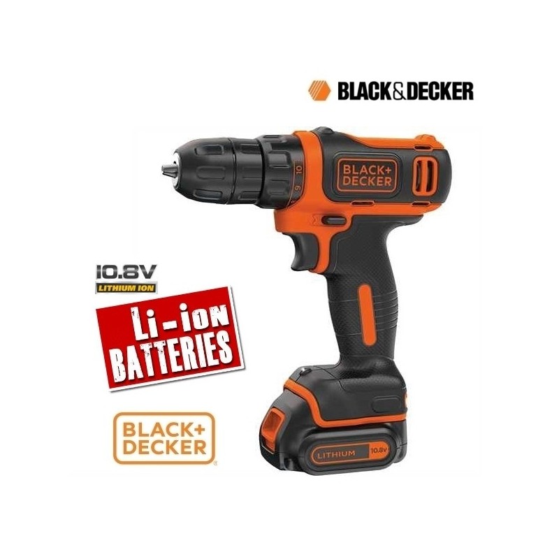 Trapano avvitatore a batteria compatto 10,8V Litio Black&Decker - BDCDD12