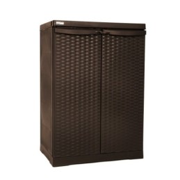 Armadio/Mobile/Mobiletto in resina versione bassa Polyrattan-line wengè - 6251-26
