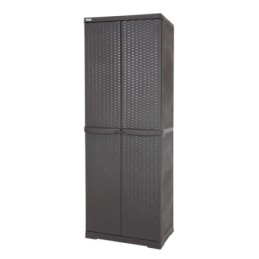 Armadio/Mobile/Mobiletto in resina versione tuttopiani Polyrattan-line wengè - 6221-26
