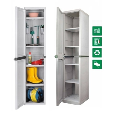 Armadio/Mobile/Mobiletto/Cassettiera in resina colonna a 4 ripiani High-Line - 6370-01