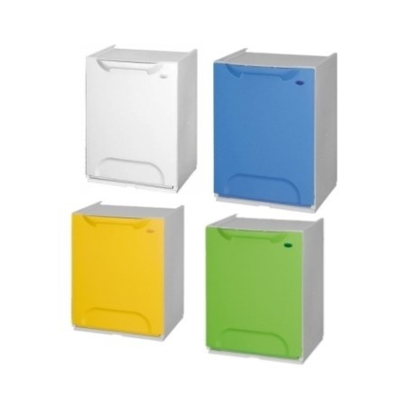 Pattumiera/Cassonetto 4 moduli componibili per Raccolta Differenziata Ecologico Color