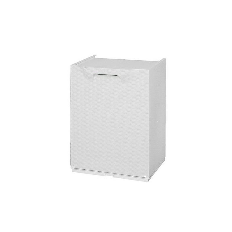 Pattumiera/Cassonetto/Contenitore multiuso modulo componibile per Raccolta Differenziata Linea Polyrattan - Bianco