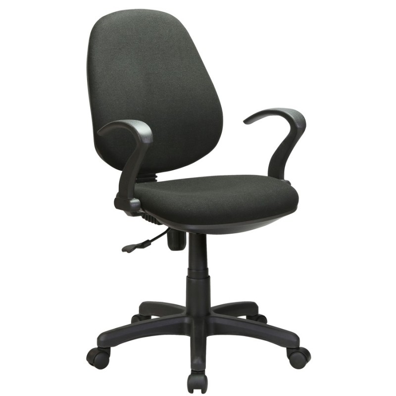 Sedia/Poltrona da ufficio/scrivania con braccioli - Mod. Komfort NERO/NERA