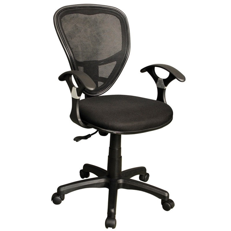 Sedia/Poltrona da ufficio/scrivania con braccioli - Mod. Freska NERO/NERA