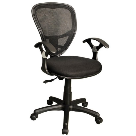 Sedia/Poltrona da ufficio/scrivania con braccioli - Mod. Freska NERO/NERA