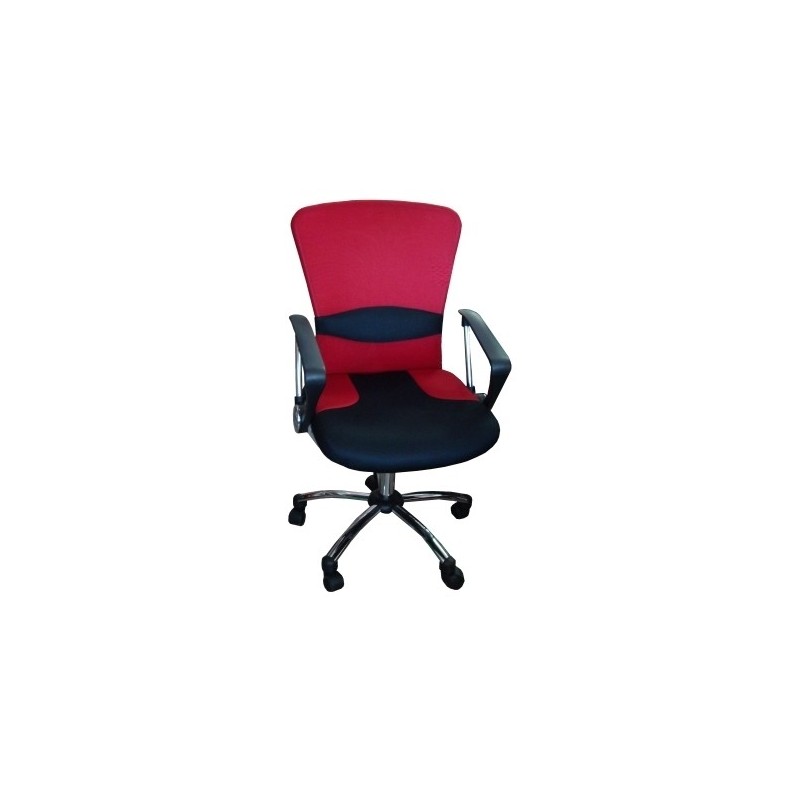 Sedia/Poltrona da ufficio/scrivania con braccioli ROSSA e NERA