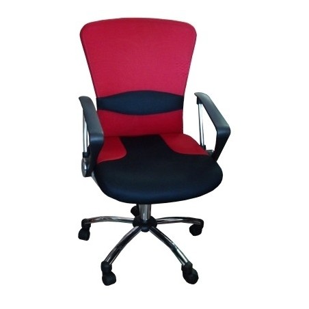 Sedia/Poltrona da ufficio/scrivania con braccioli ROSSA e NERA