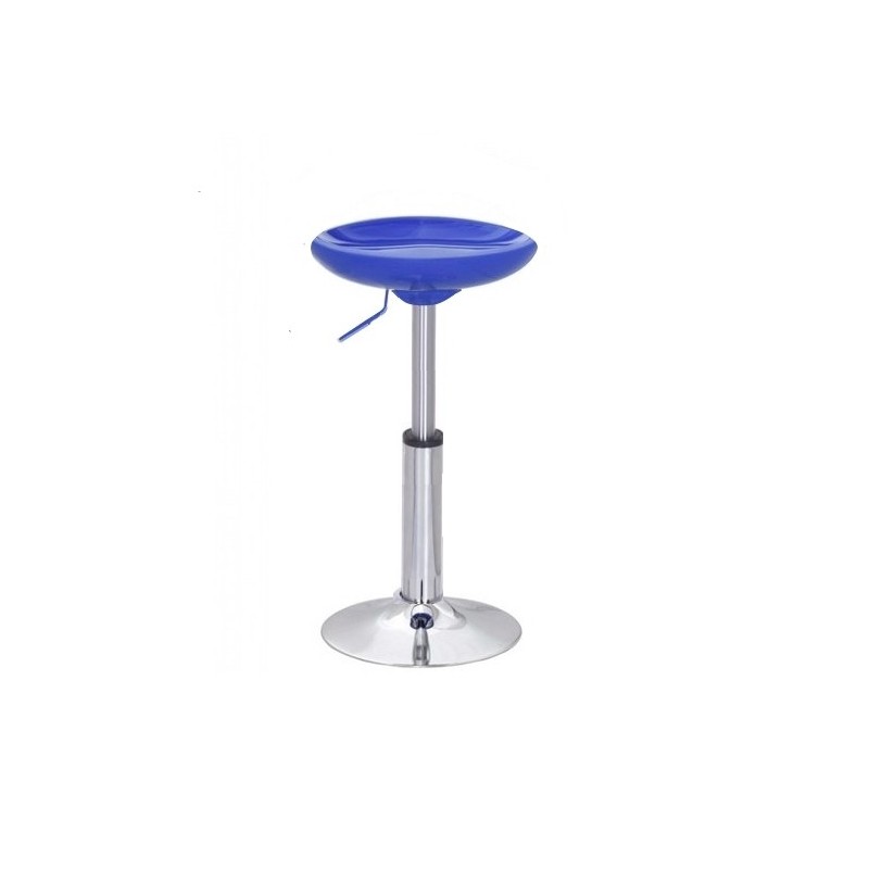 Sgabello/Sedia/Sedile stile bar con pistone - Blu metallizzato