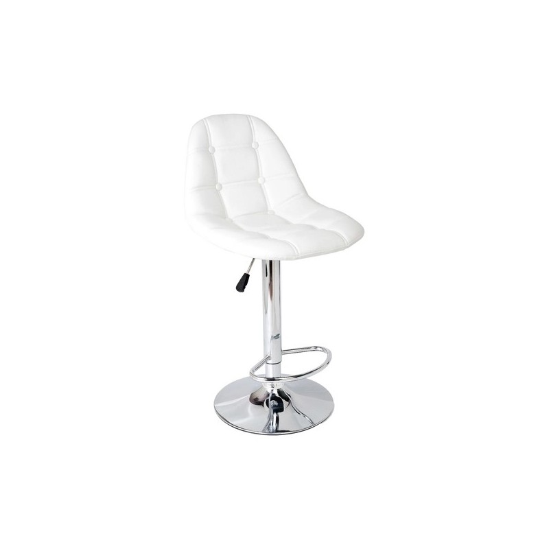 Sgabello/Sedia/Sedila da bar/bancone/uffcio con pistone - Mod. Cloud Bianco