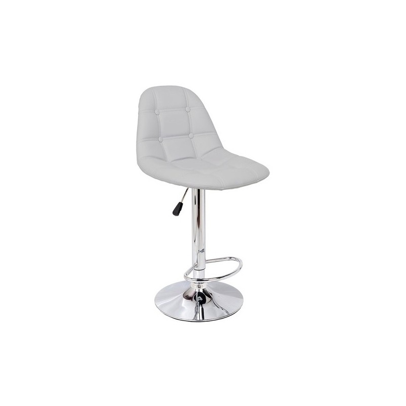 Sgabello/Sedia/Sedila da bar/bancone/uffcio con pistone - Mod. Cloud Grigio Perla