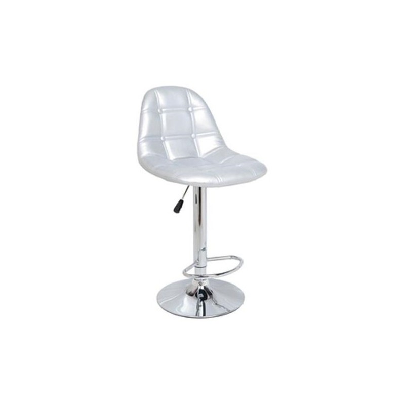 Sgabello/Sedia/Sedila da bar/bancone/uffcio con pistone - Mod. Cloud Silver