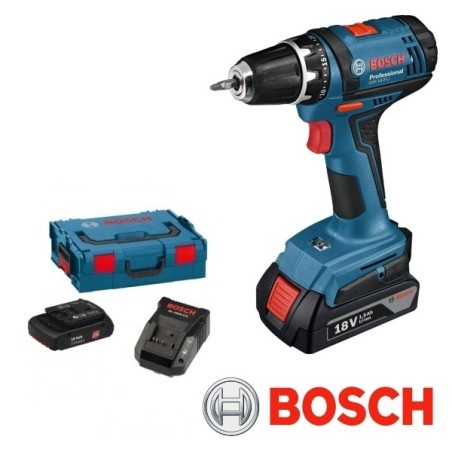 Trapano avvitatore a batteria 18V Litio c/batteria di riserva + L-BOXX Bosch Professional - GSR 18-2-Li