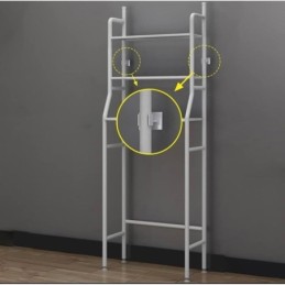 Scaffale / Mensola / Mobile Bagno  3 Ripiani  Bianco Salvaspazio 155x65x25 cm