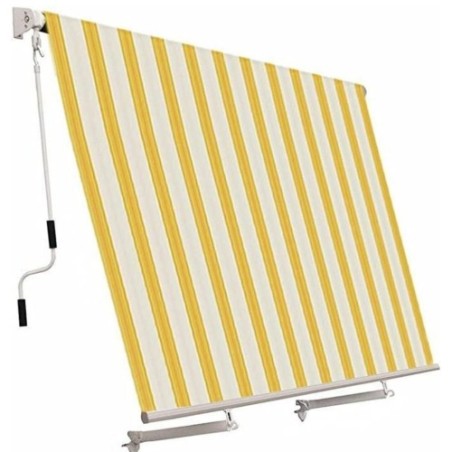 Tenda da Sole a Caduta con Mantovana 100x250 cm Bracci Regolabili Tessuto Impermeabile Esterno