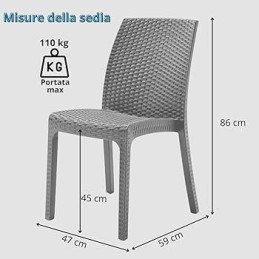 Sedia/Sgabello Mod. Verona Grafite