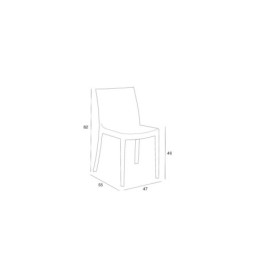 Sedia/Sgabello Mod. Matrix Senape