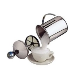 Lattiera/Tisaniera/Bollitore Cappuccino con monta crema in acciaio inox 400ml