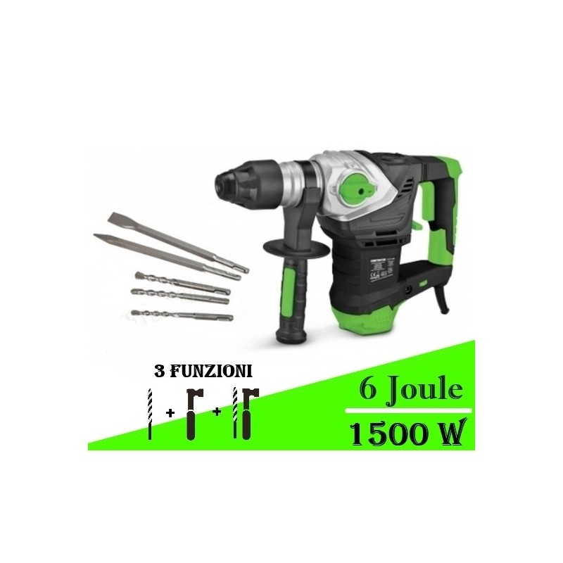 Trapano martello demolitore/Tassellatore 32mm 1500W Elem Constructor - CRH1502-32AVBM