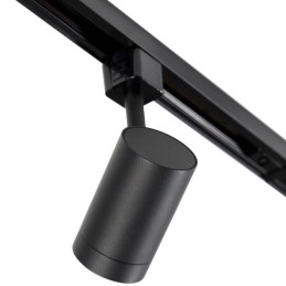 Sistema binario a 10 faretti  50W GU10 in alluminio nero 500 cm