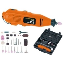Miniutensile rotativo/Minitrapano 135W tipo Mini Drill con 45 accessori + supporto verticale da banco in valigetta Bavaria by Einhell - BMG 135 KIT