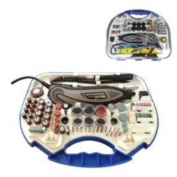Miniutensile rotativo/Minitrapano 135W tipo Mini Drill con 210 accessori + albero flessibile in valigetta Wacktek - WK-2113